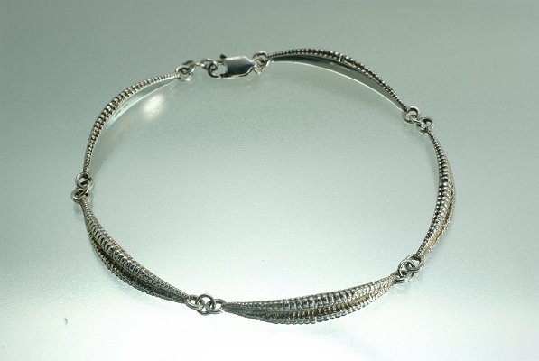 Zilver en gouden armband